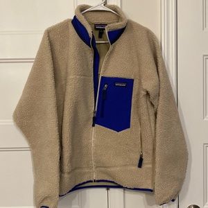 Patagonia retro color block Sherpa full zip jacket